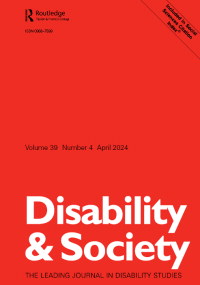 Cover image for Disability & Society, Volume 39, Issue 4