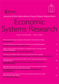 Cover image for Economic Systems Research, Volume 36, Issue 1