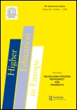 Cover image for Higher Education in Europe, Volume 34, Issue 2