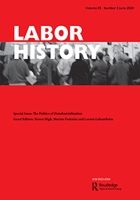Cover image for Labor History, Volume 65, Issue 3