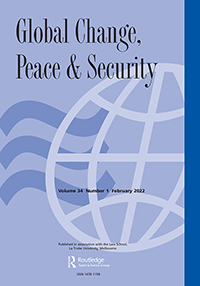 Cover image for Global Change, Peace & Security, Volume 34, Issue 1