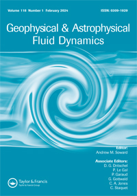 Cover image for Geophysical & Astrophysical Fluid Dynamics, Volume 118, Issue 1