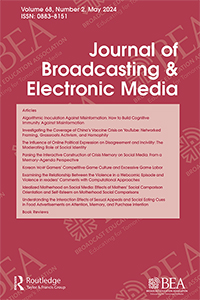 Cover image for Journal of Broadcasting & Electronic Media, Volume 68, Issue 2
