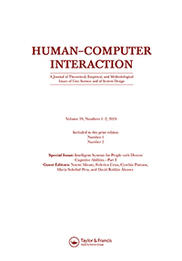 Cover image for Human–Computer Interaction, Volume 39, Issue 1-2