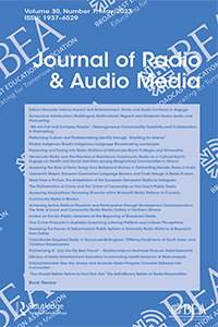 Cover image for Journal of Radio & Audio Media, Volume 30, Issue 1