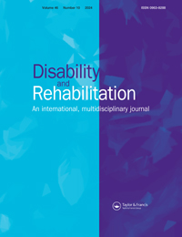 Cover image for Disability and Rehabilitation, Volume 46, Issue 10