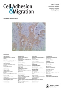 Cover image for Cell Adhesion & Migration, Volume 18, Issue 1