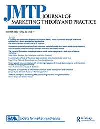 Cover image for Journal of Marketing Theory and Practice, Volume 32, Issue 1
