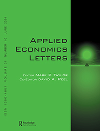 Cover image for Applied Economics Letters, Volume 31, Issue 10