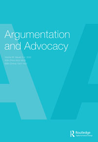 Cover image for Argumentation and Advocacy, Volume 58, Issue 3-4