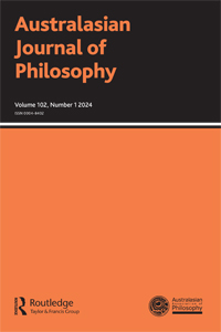 Cover image for Australasian Journal of Philosophy, Volume 102, Issue 1