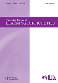 Cover image for Australian Journal of Learning Difficulties, Volume 29, Issue 1