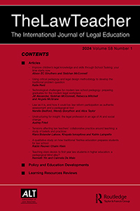 Cover image for The Law Teacher, Volume 58, Issue 1