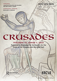 Cover image for Crusades, Volume 22, Issue 1