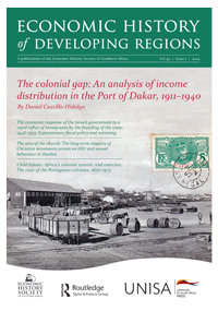 Cover image for Economic History of Developing Regions, Volume 39, Issue 1