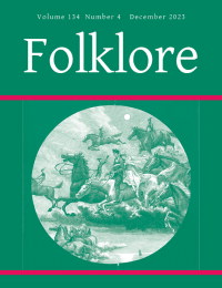 Cover image for Folklore, Volume 134, Issue 4
