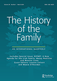 Cover image for The History of the Family, Volume 29, Issue 1