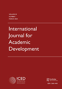 Cover image for International Journal for Academic Development, Volume 29, Issue 1