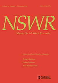 Cover image for Nordic Social Work Research, Volume 14, Issue 1