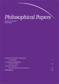 Cover image for Philosophical Papers, Volume 52, Issue 1