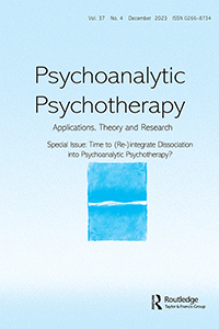 Cover image for Psychoanalytic Psychotherapy, Volume 37, Issue 4