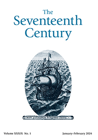 Cover image for The Seventeenth Century, Volume 39, Issue 1