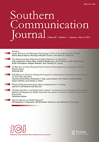 Cover image for Southern Communication Journal, Volume 89, Issue 1