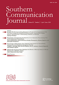 Cover image for Southern Communication Journal, Volume 89, Issue 2