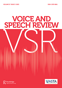 Cover image for Voice and Speech Review, Volume 17, Issue 3