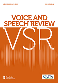 Cover image for Voice and Speech Review, Volume 18, Issue 1