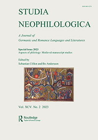 Cover image for Studia Neophilologica, Volume 95, Issue 2