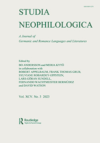 Cover image for Studia Neophilologica, Volume 95, Issue 3