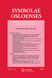 Cover image for Symbolae Osloenses, Volume 96, Issue 1