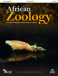 Cover image for African Zoology, Volume 59, Issue 1