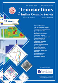 Cover image for Transactions of the Indian Ceramic Society, Volume 83, Issue 1