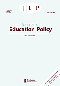 Cover image for Journal of Education Policy, Volume 39, Issue 3