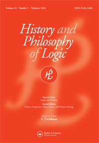 Cover image for History and Philosophy of Logic, Volume 45, Issue 1