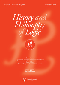 Cover image for History and Philosophy of Logic, Volume 45, Issue 2