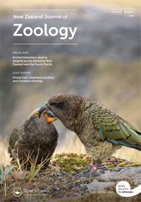 Cover image for New Zealand Journal of Zoology, Volume 51, Issue 2