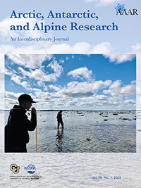 Cover image for Arctic, Antarctic, and Alpine Research, Volume 55, Issue 1