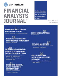 Cover image for Financial Analysts Journal, Volume 80, Issue 1