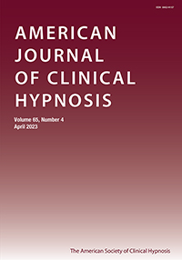 Cover image for American Journal of Clinical Hypnosis, Volume 65, Issue 4