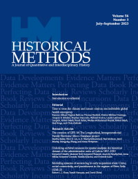 Cover image for Historical Methods: A Journal of Quantitative and Interdisciplinary History, Volume 56, Issue 3
