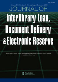 Cover image for Journal of Interlibrary Loan, Document Delivery & Electronic Reserve, Volume 29, Issue 3-5