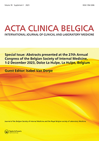 Cover image for Acta Clinica Belgica, Volume 78, Issue sup1