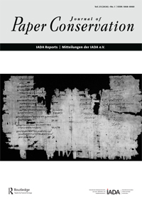 Cover image for Journal of Paper Conservation, Volume 25, Issue 1