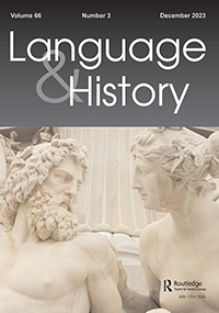 Cover image for Language & History, Volume 66, Issue 3