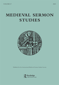 Cover image for Medieval Sermon Studies, Volume 67, Issue 1