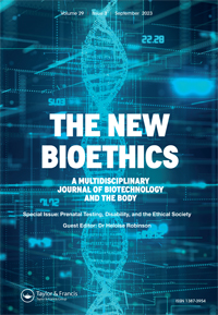Cover image for The New Bioethics, Volume 29, Issue 3