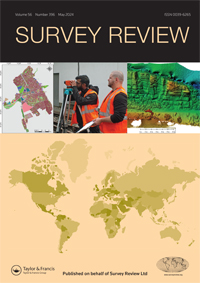 Cover image for Survey Review, Volume 56, Issue 396